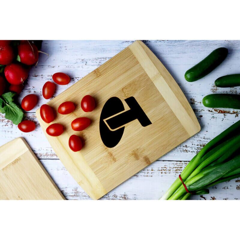 Trey Bamboo Chopping Board in Use