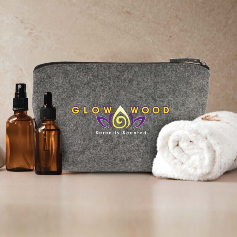 Montana RPET Felt Cosmetic Bag in Use