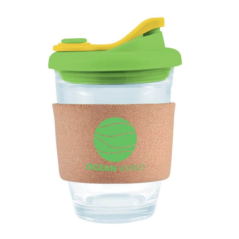 Vienna Coffee Cup with Snap Lid and Cork Band