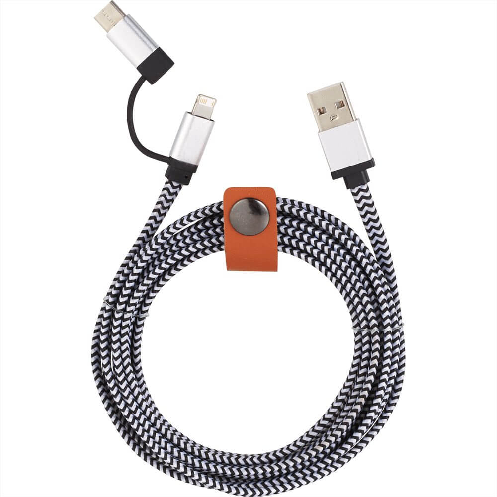 Paramount 3 in 1 Fabric Charging Cable